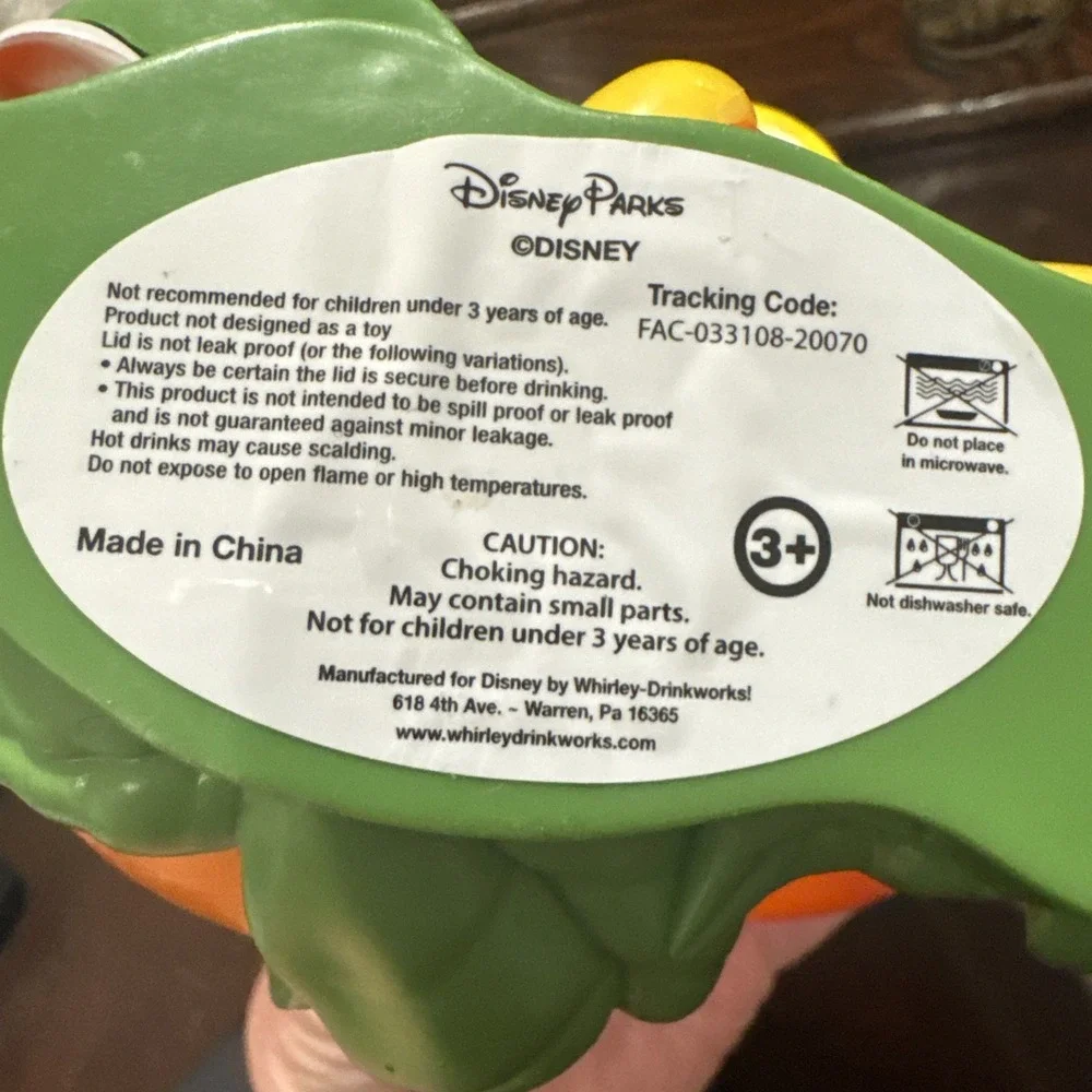 Set of 2 Disney Parks Epcot Orange Bird Flower Garden Sippy Cups